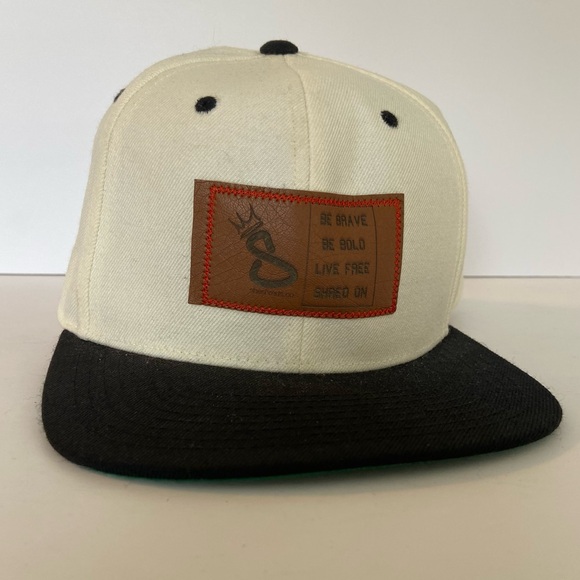 SheShreds.Co Cream & Black Logo Snapback Hat - Picture 3 of 9